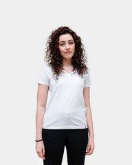 T-shirt donna scollo a V Made in France da personalizzare