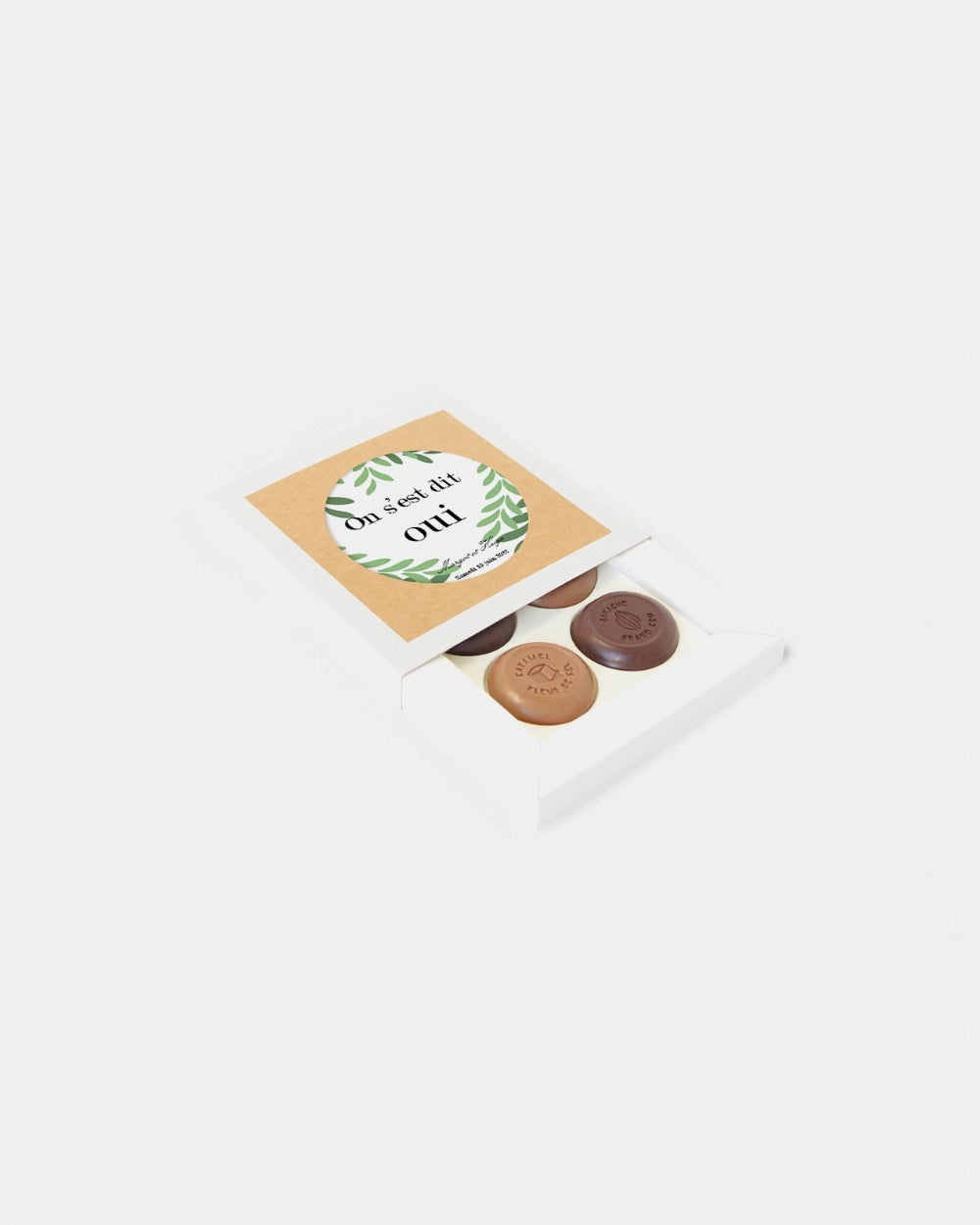 Scatola di 4 cioccolatini da personalizzare