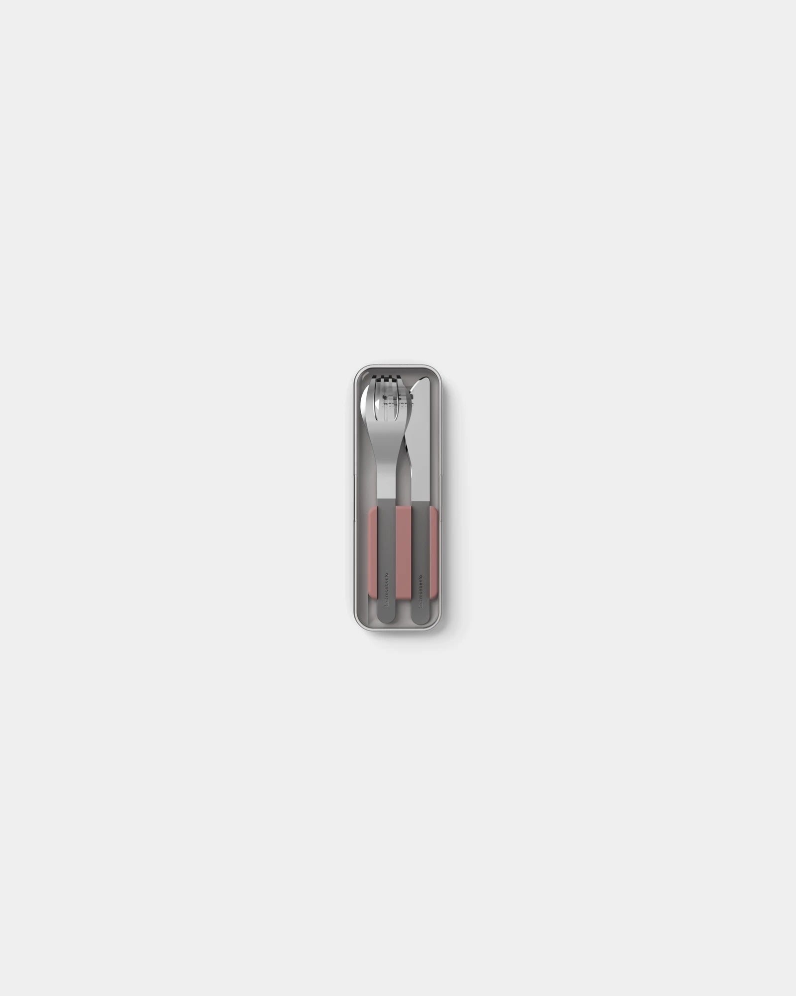 Set posate acciaio inox Monbento MB Slim da personalizzare - Moka Rosa