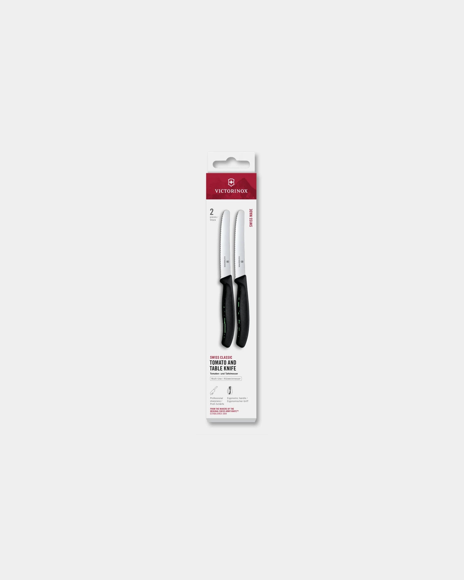 Set coltelli seghettati Swiss Classic da personalizzare - Nero