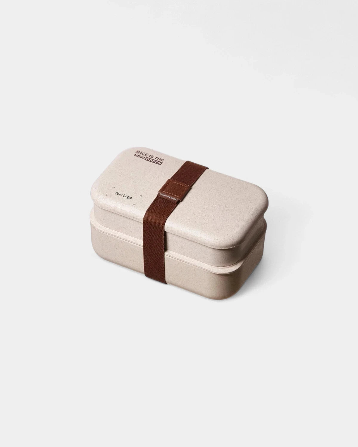 Lunchbox a 2 piani in fibra di legno da personalizzare