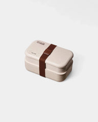 Lunchbox a 2 piani in fibra di legno da personalizzare