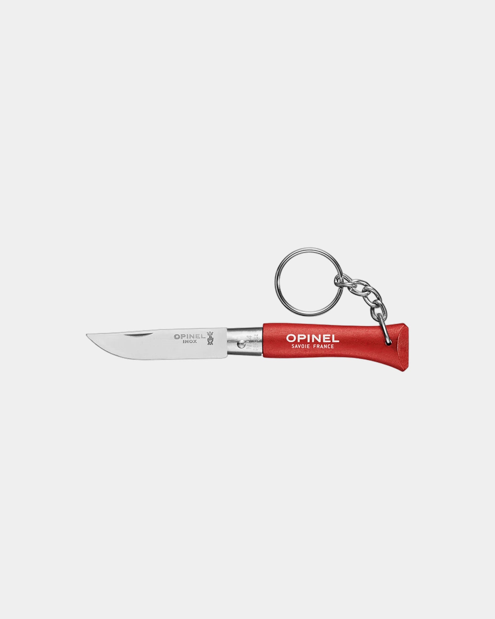 Portachiavi Opinel N°04 acciaio inox da personalizzare - Rosso