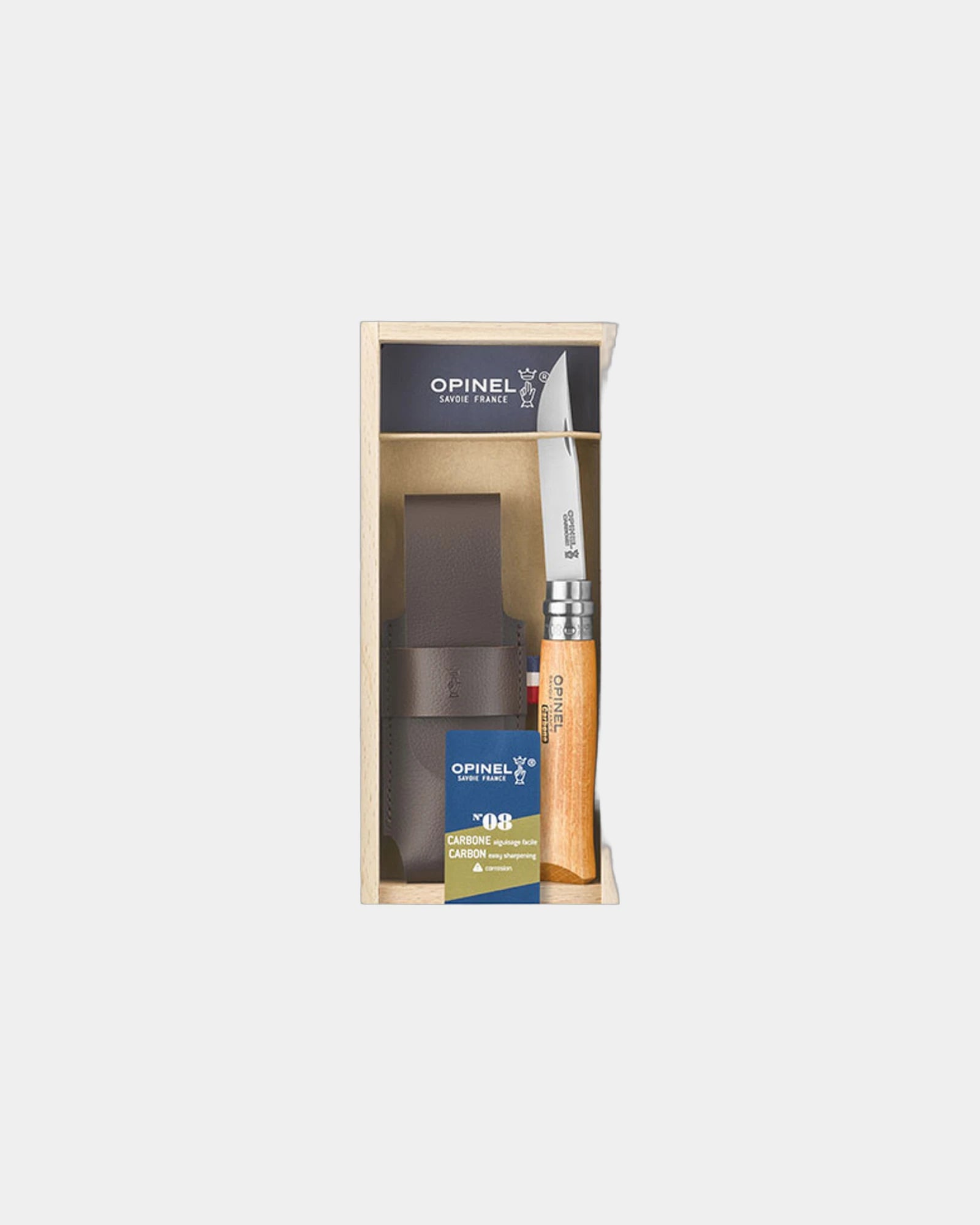 Coltello acciaio carbonio Opinel N°08 da personalizzare - Beige