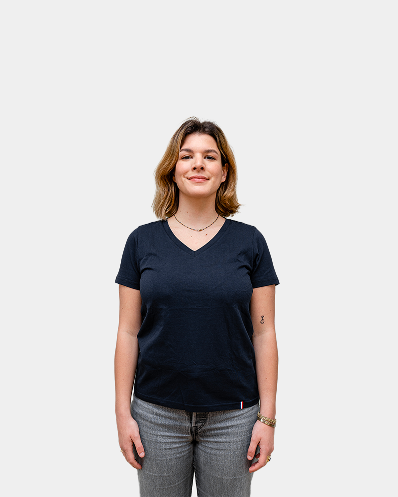T-shirt donna scollo a V Made in France da personalizzare - 8