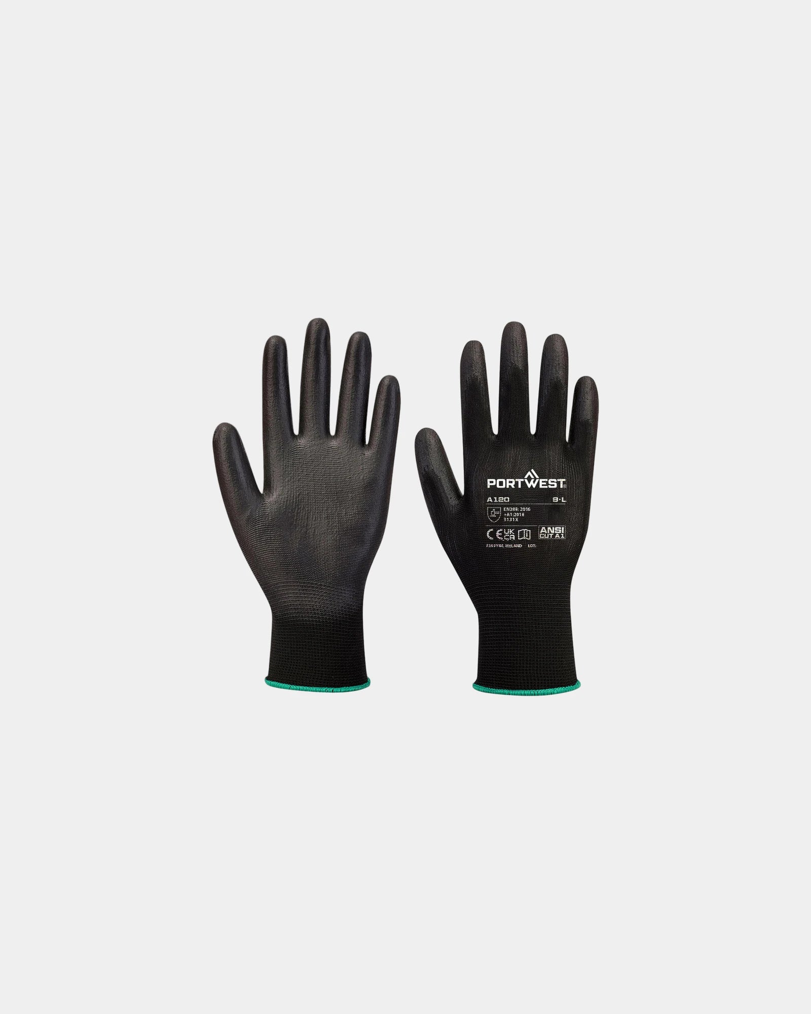 Guanto rivestito PU traspirante da personalizzare - Nero-Blu Cielo