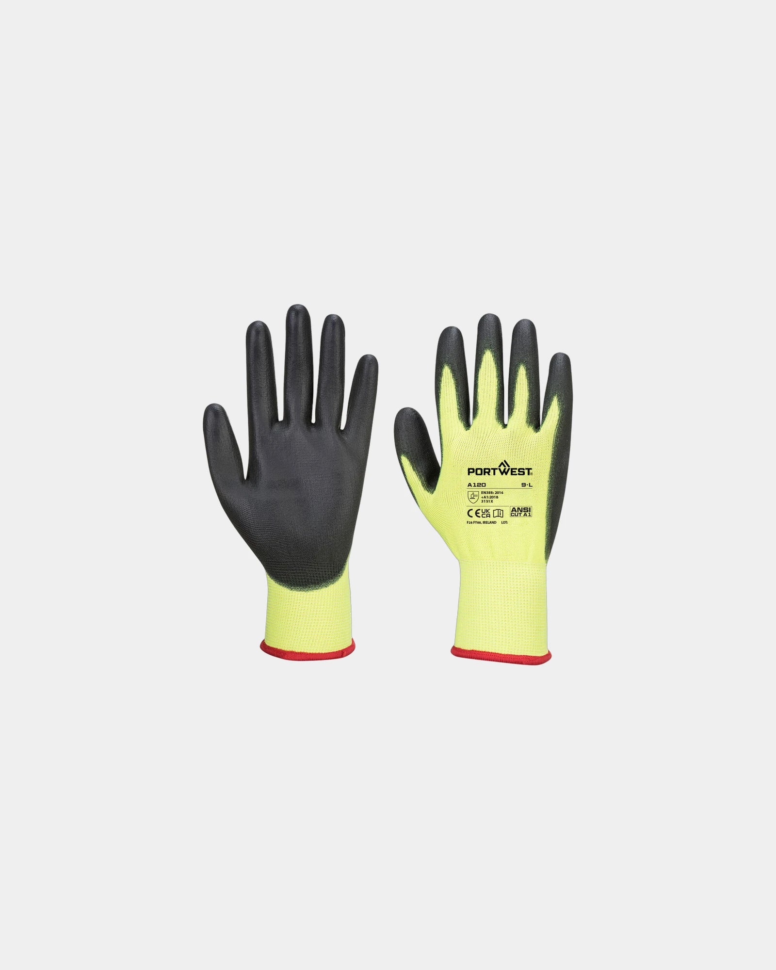Guanto rivestito PU traspirante da personalizzare - Giallo-Nero