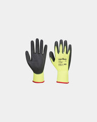 Guanto rivestito PU traspirante da personalizzare - Giallo-Nero
