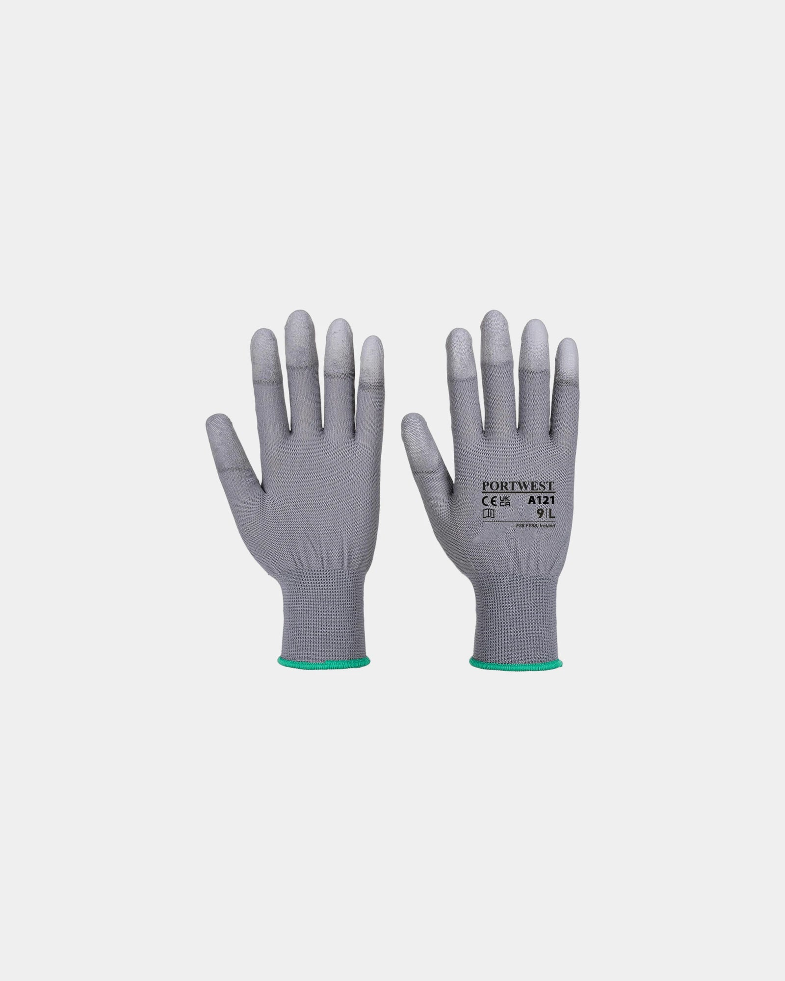 Guanti nylon dita rivestite PU da personalizzare - Grigio