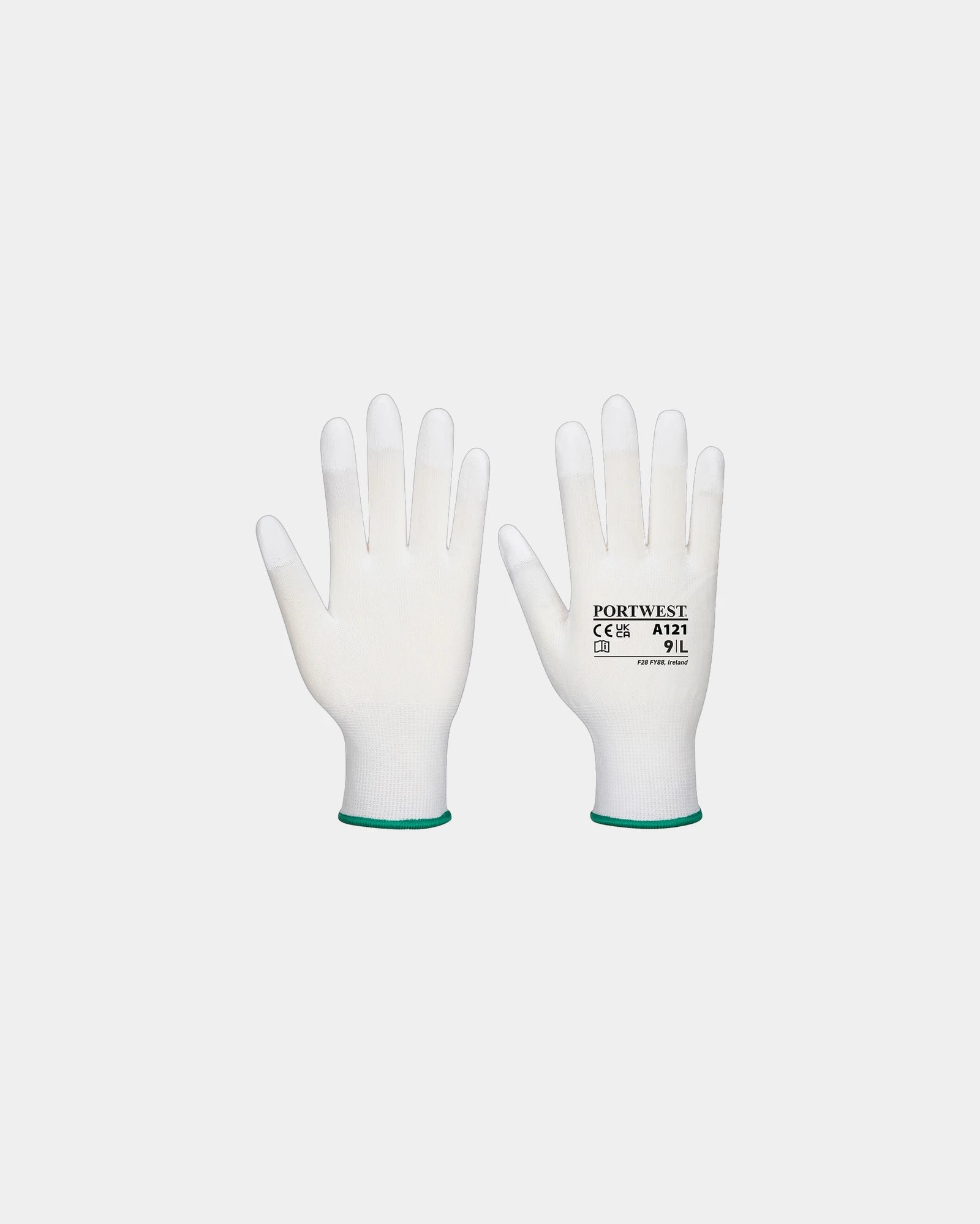 Guanti nylon dita rivestite PU da personalizzare - Bianco