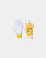 Guanti in pelle di capra rinforzati da personalizzare - Giallo