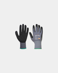 Guanti nylon nitrile confezione da 12 da personalizzare - Nero-Blu Cielo
