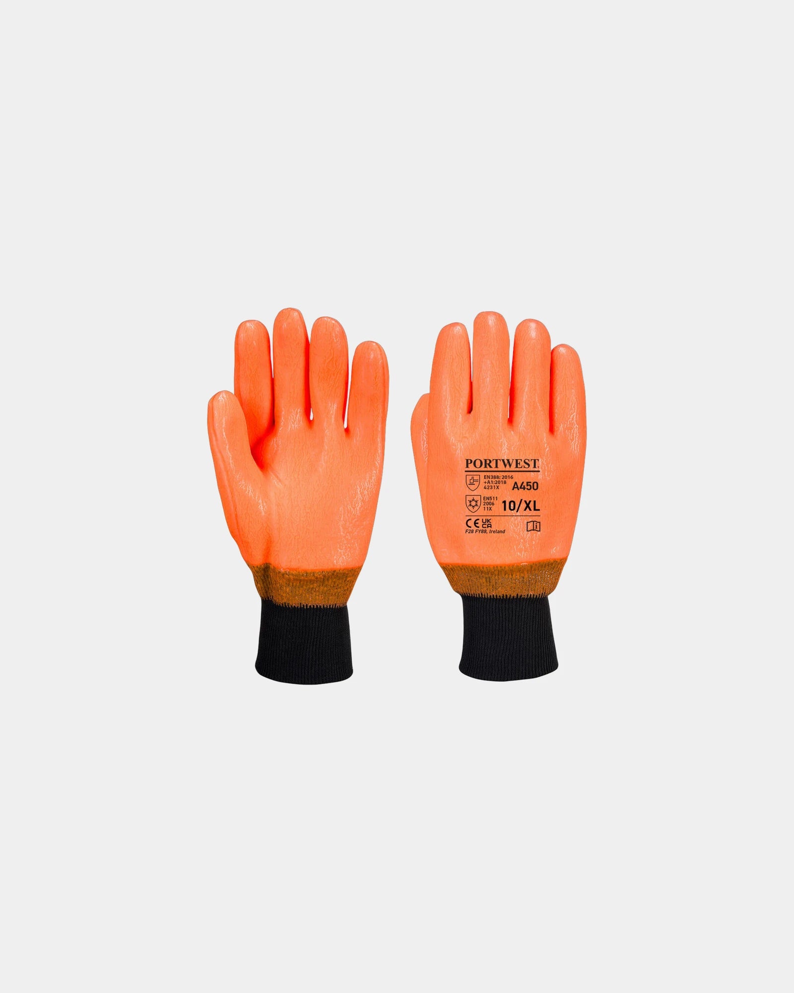 Guanti impermeabili alta visibilità pack 6 da personalizzare - Arancione