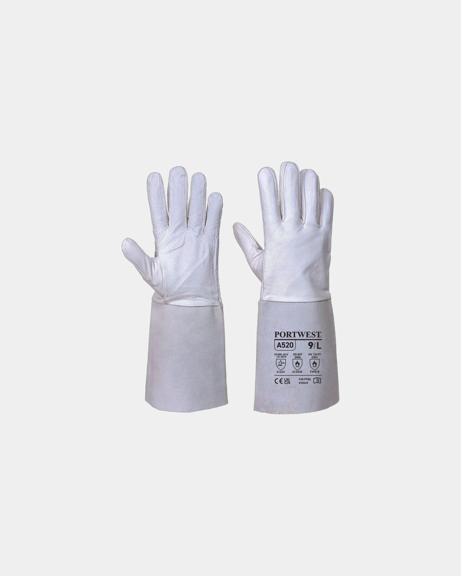 Guanti da saldatura Tig pelle di capra da personalizzare - Grigio