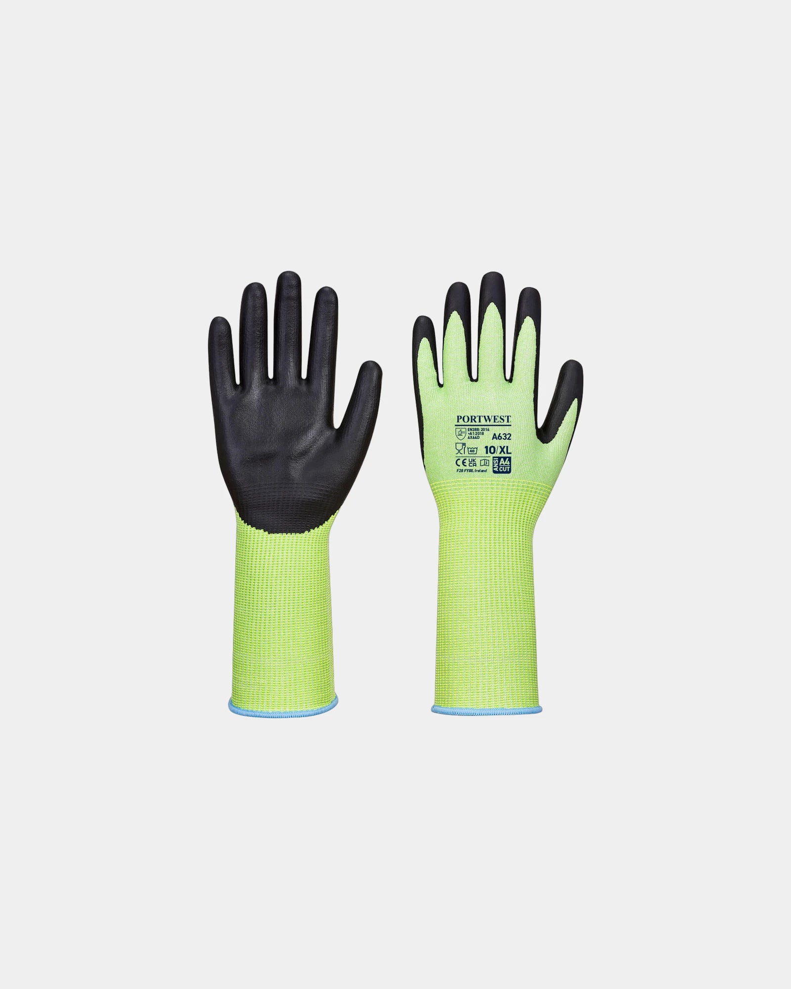 Guanto anticorte polsino lungo da personalizzare - Verde