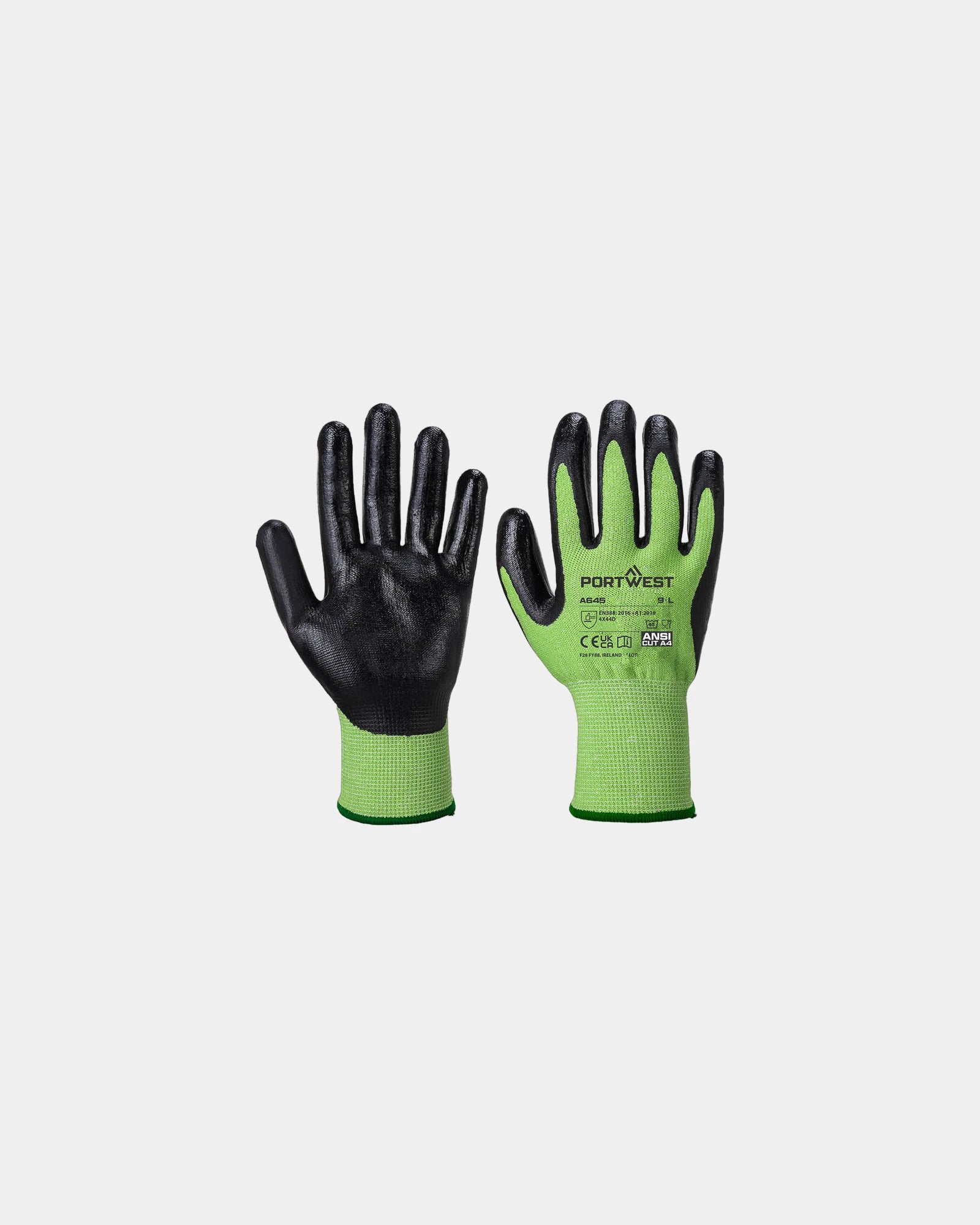 Guanti antitaglio schiuma nitrile pack 12 da personalizzare - Verde