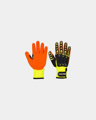 Guanti antiurto aderenza nitrile pack 12 da personalizzare - Giallo-Nero