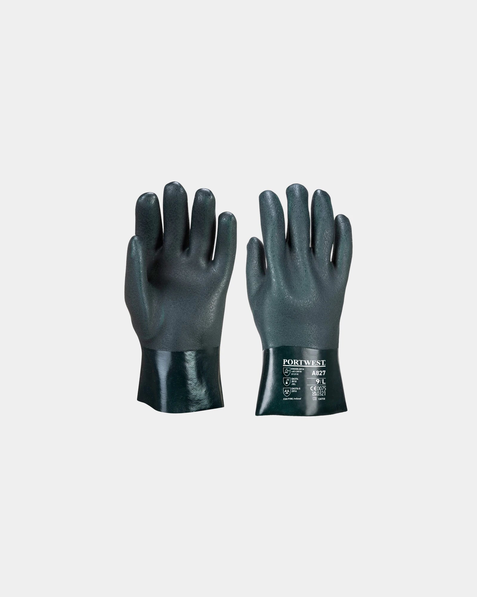 Guanto PVC doppia immersione 27 cm da personalizzare - Verde