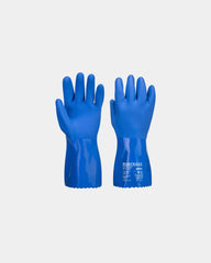 Guanto chimico PVC sabbiato blu da personalizzare - Blu