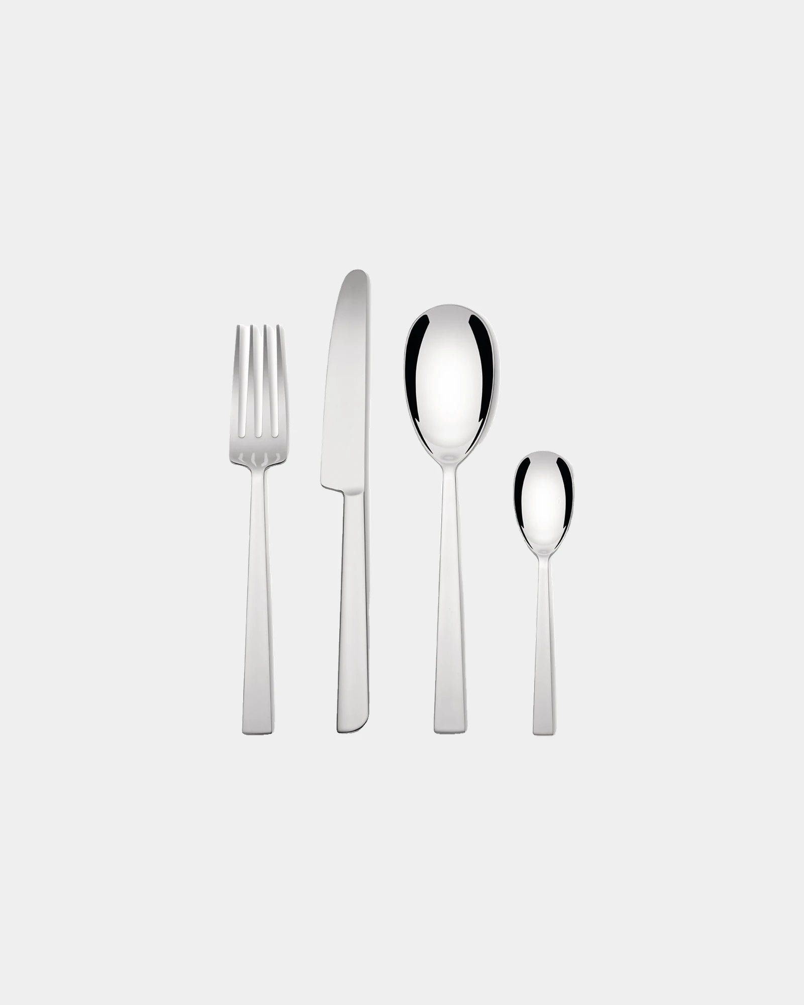 Set posate acciaio inossidabile Asta da personalizzare - Argento