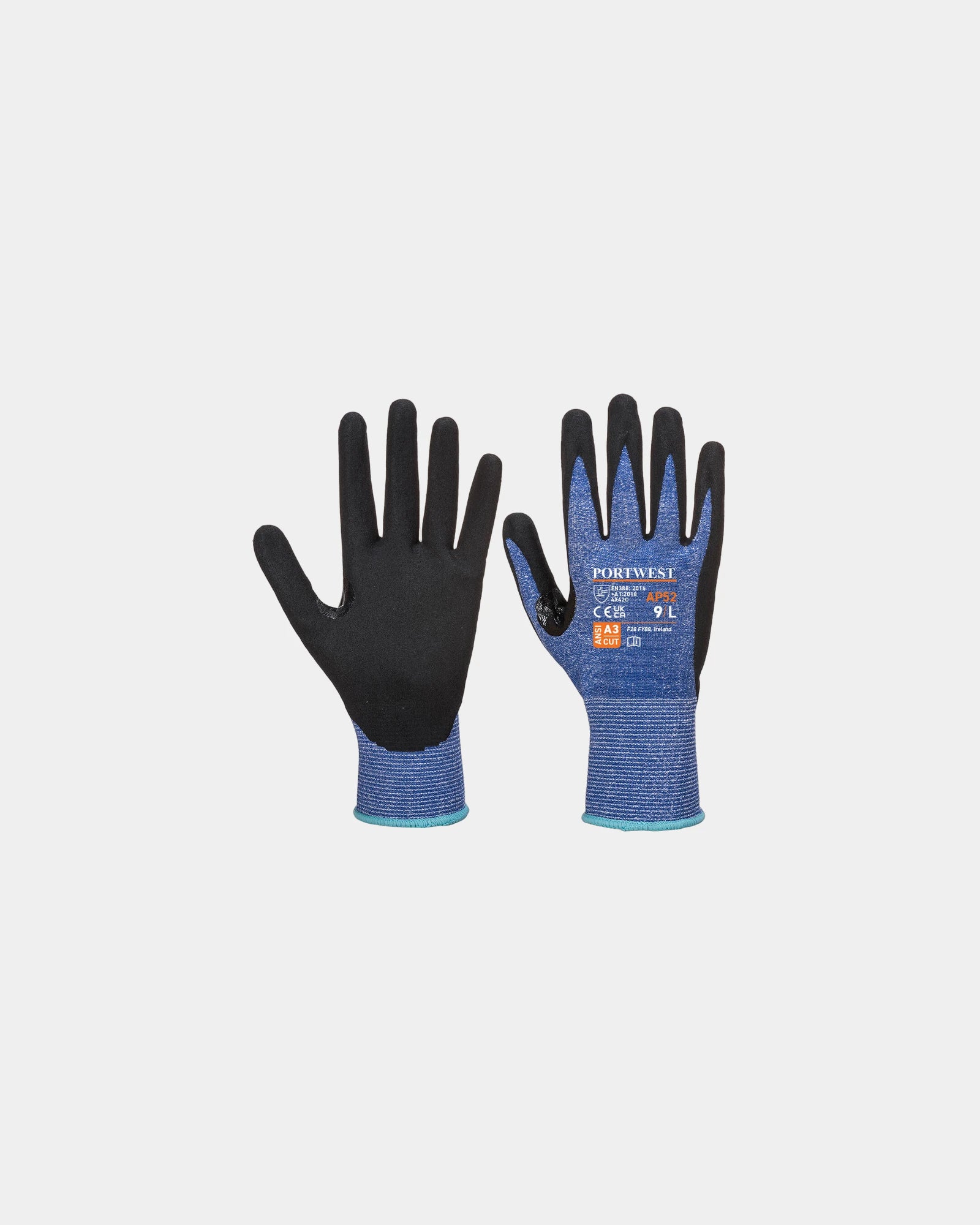 Guanto antitaglio C rivestimento nitrile da personalizzare - Blu-Nero