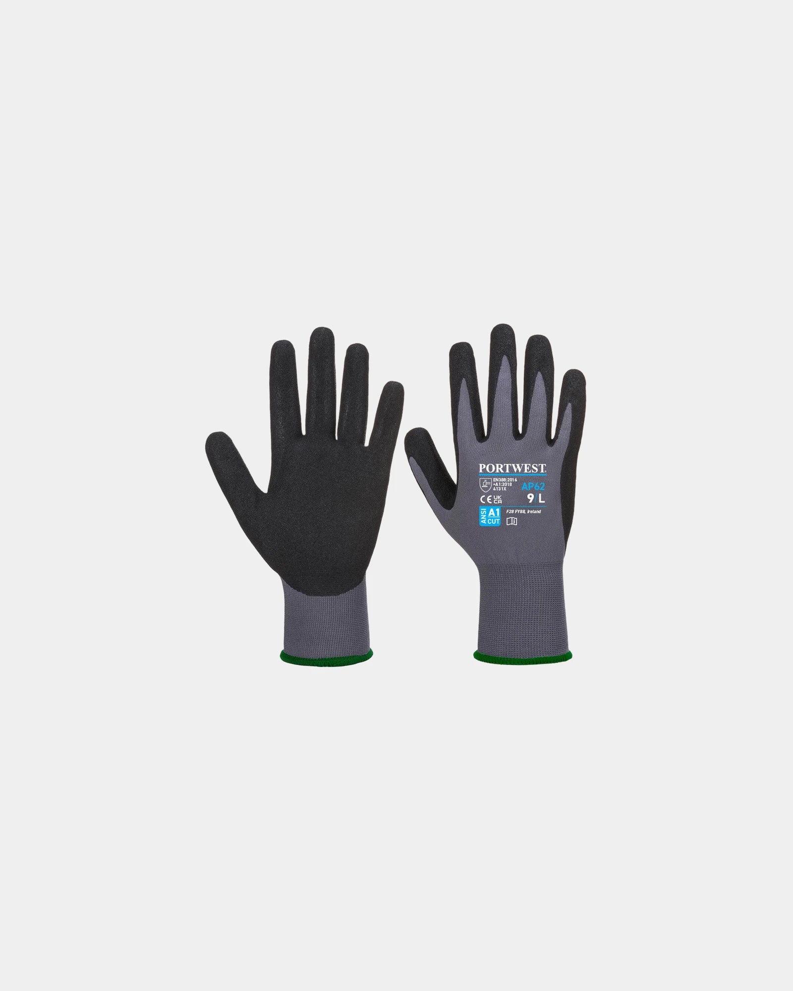Guanti impermeabili nitrile sabbiato Dermiflex da personalizzare - Grigio