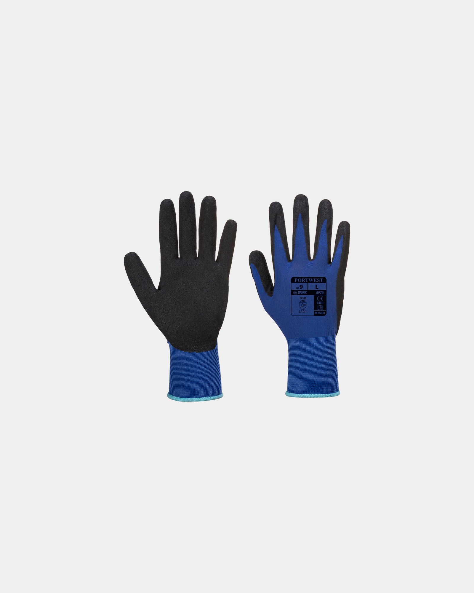 Guanto in schiuma PU calibro 18 da personalizzare - Blu-Nero