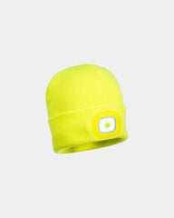 Berretto LED ricaricabile con doppia luce da personalizzare - Giallo