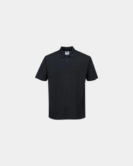 Polo poliestere traspirante Terni da personalizzare - Nero-Blu Cielo