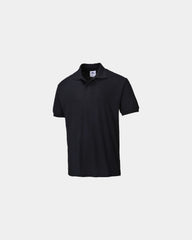 Polo a nido d'ape poliestere cotone 210g/m² da personalizzare - Nero-Blu Cielo