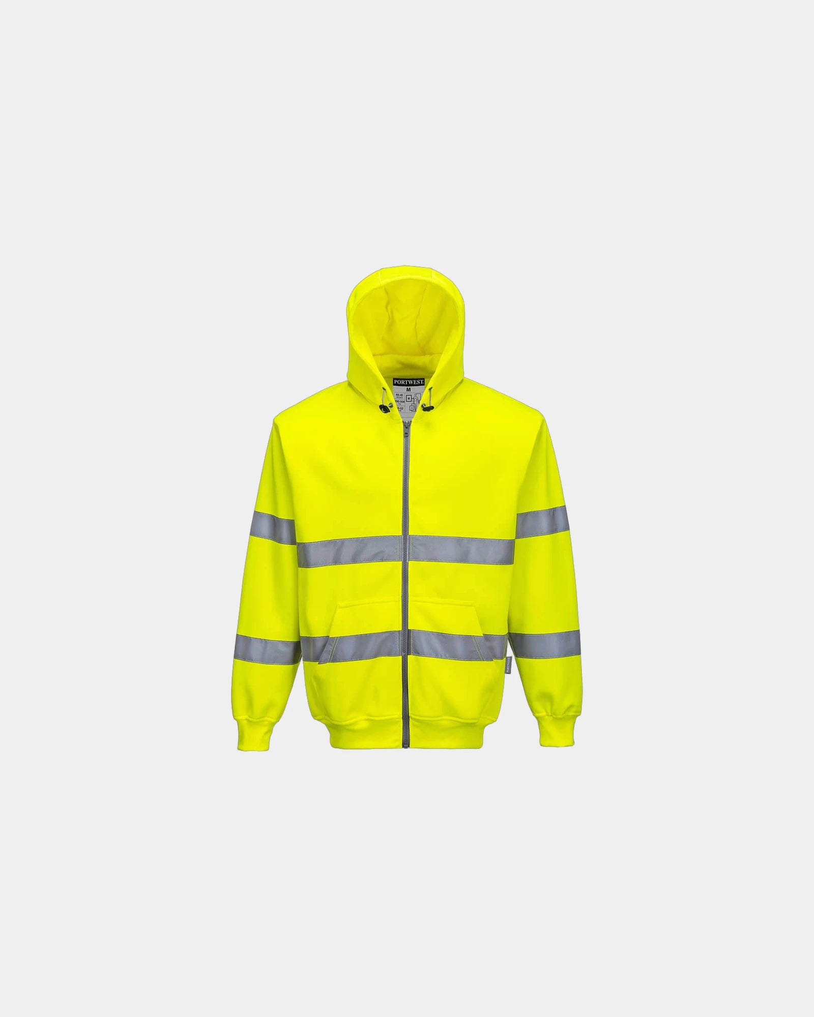Felpa con cappuccio alta visibilità da personalizzare - Giallo