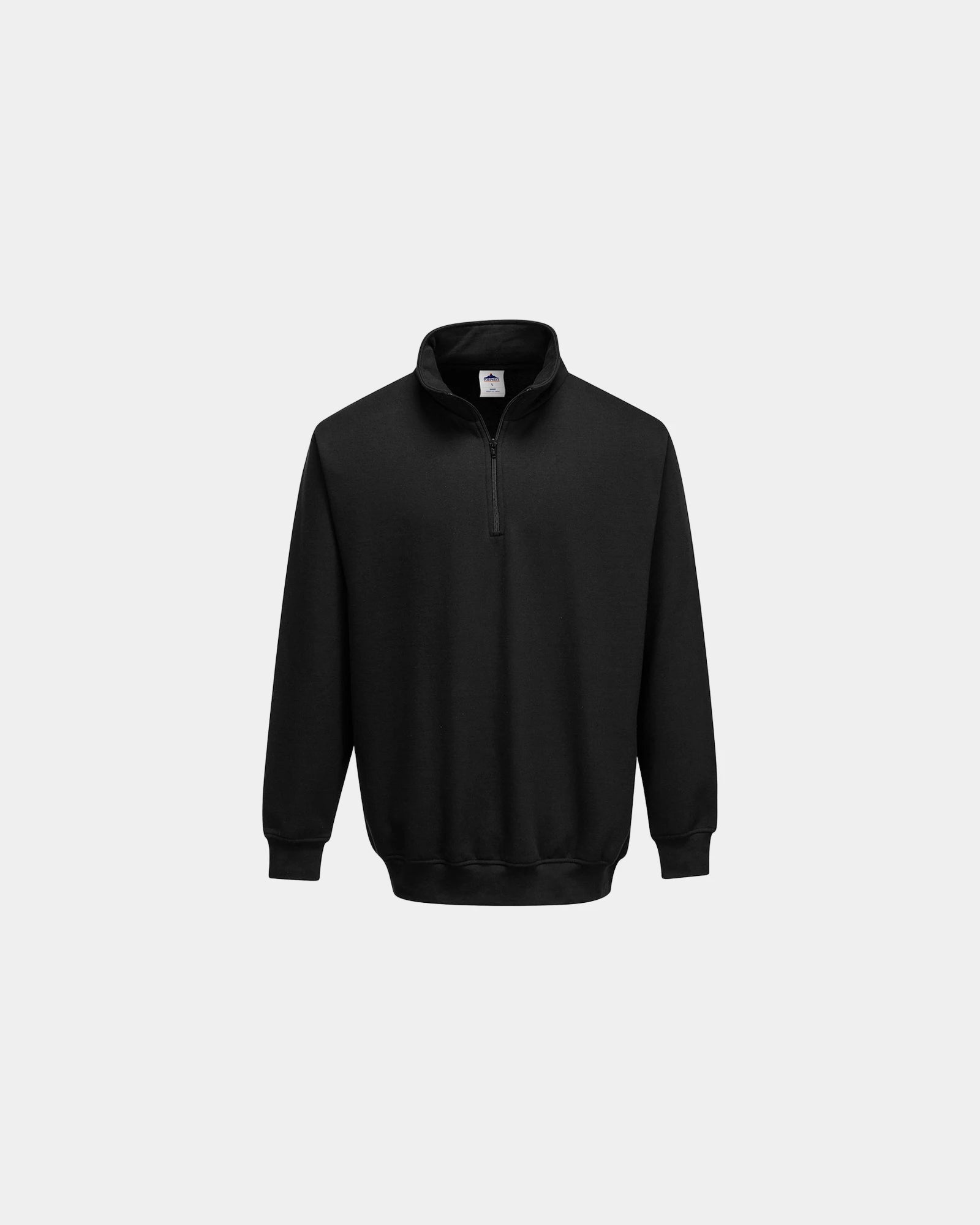 Felpa collo zip Sorrento 300 g/m² da personalizzare - Nero-Blu Cielo