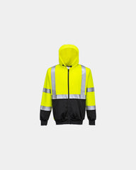 Felpa con cappuccio bicolore 300 g/m² da personalizzare - Giallo-Nero