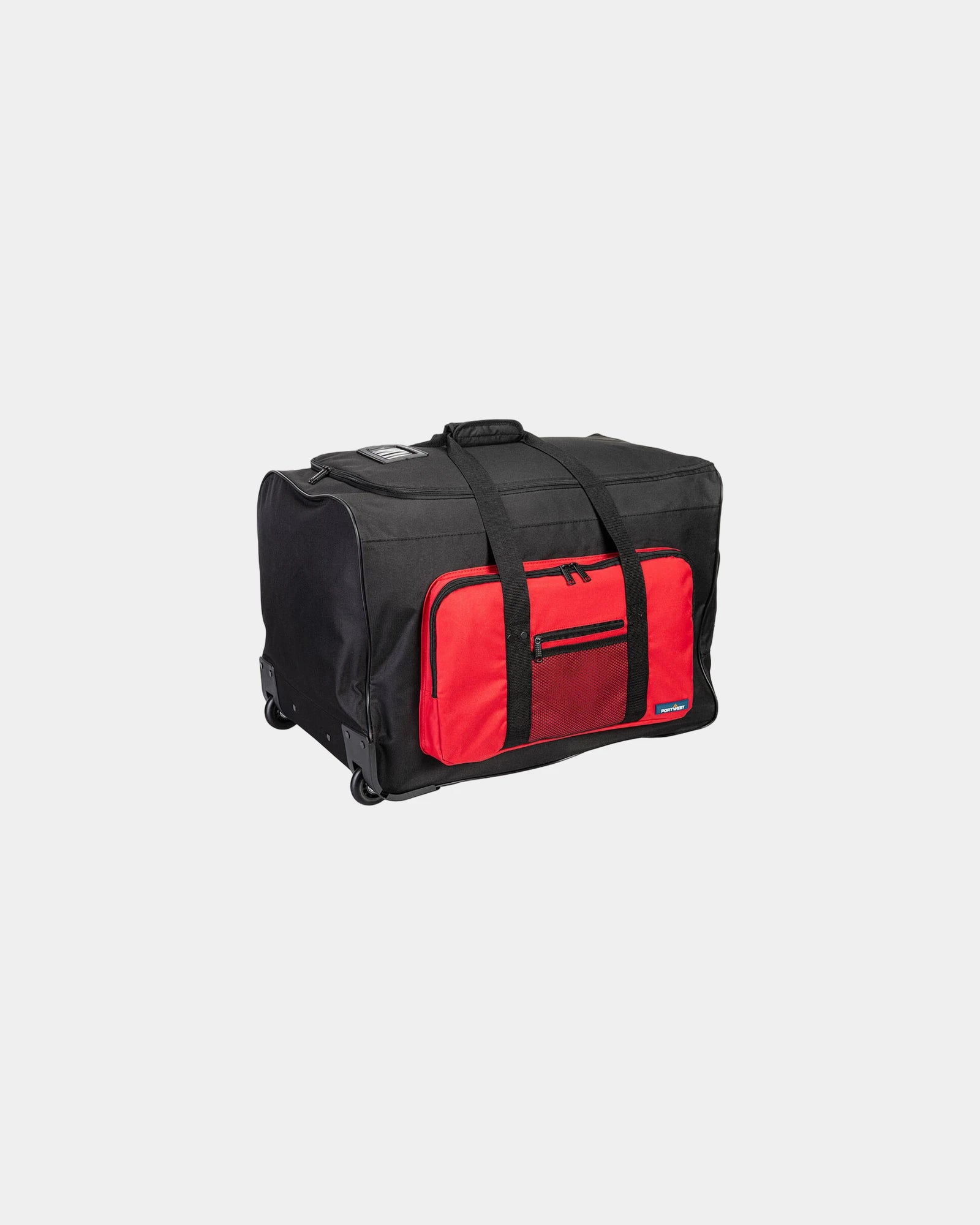 Borsa a rotelle multitasche poliestere 600D da personalizzare - Nero-Blu Cielo