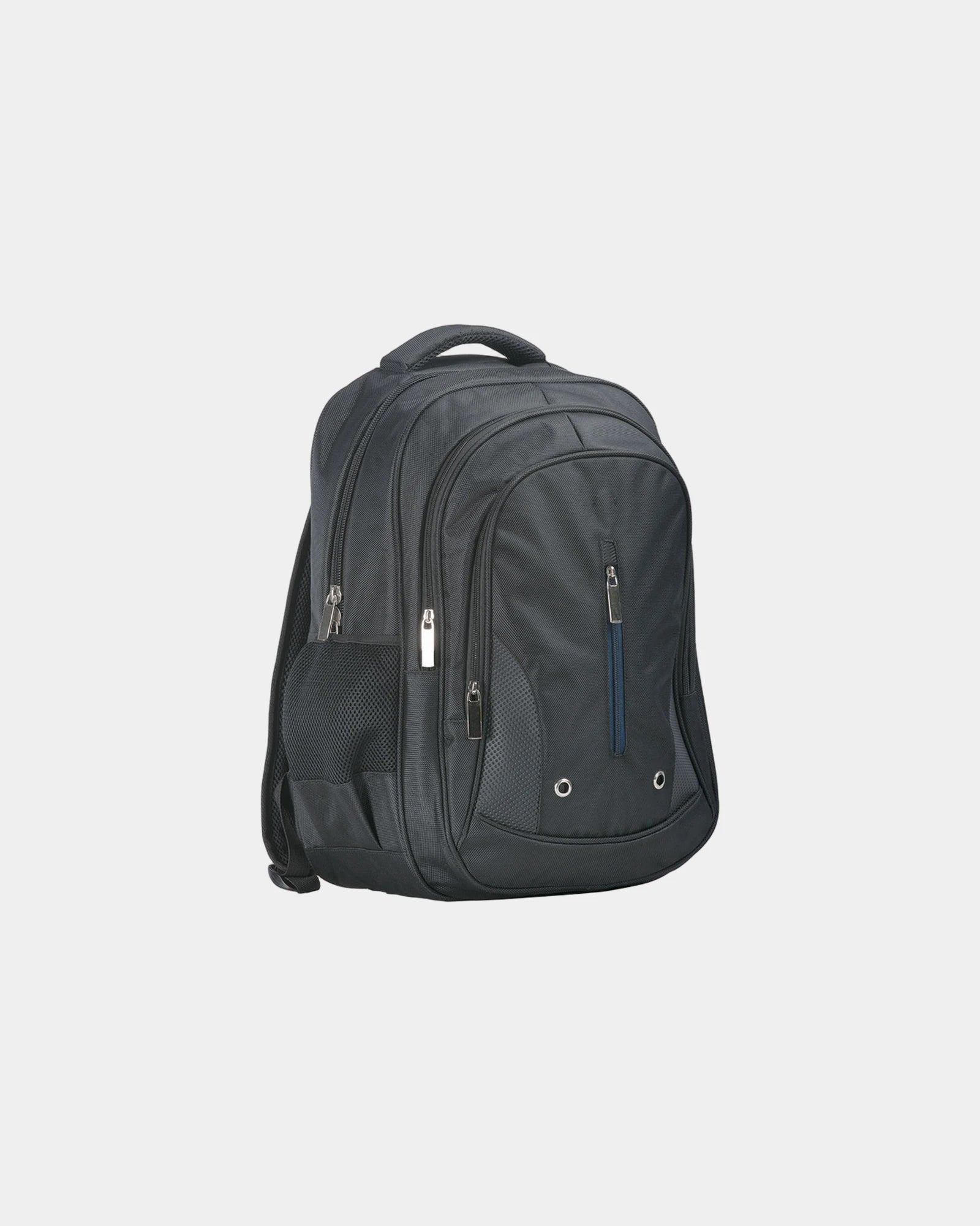 Zaino multitasche poliestere 1680D da personalizzare - Nero-Blu Cielo