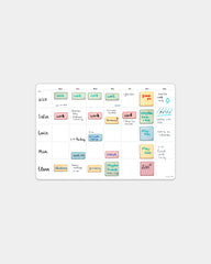 Calendario settimanale adesivo Bambook da personalizzare - Bianco