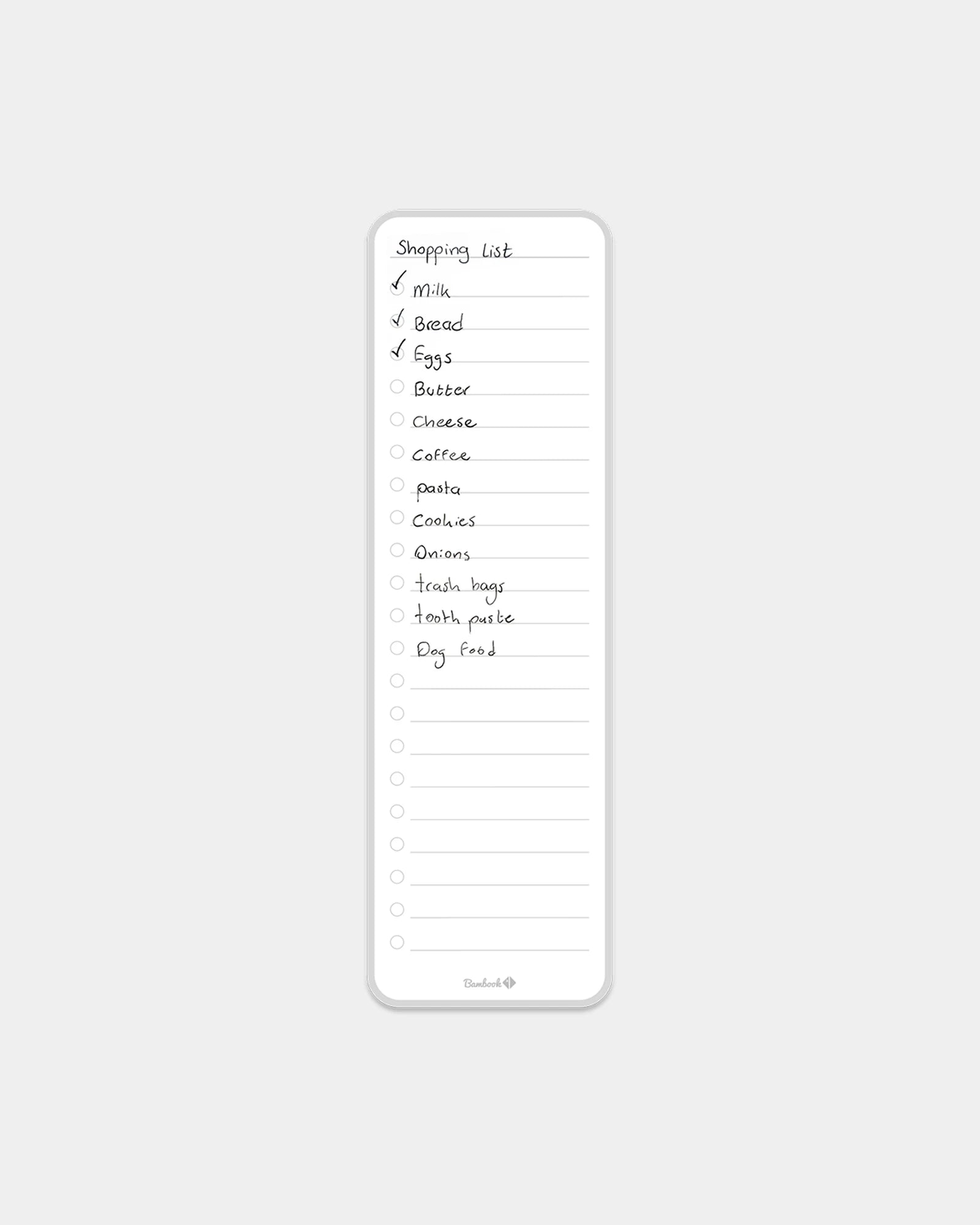 Lista della spesa adesiva Bambook da personalizzare - Bianco