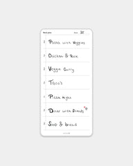 Programma pasti adesivo riutilizzabile da personalizzare - Bianco