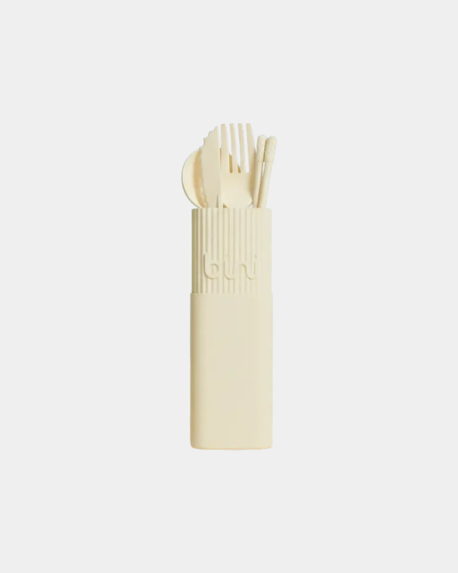 Set posate bio-composite fibra legno da personalizzare - Panna
