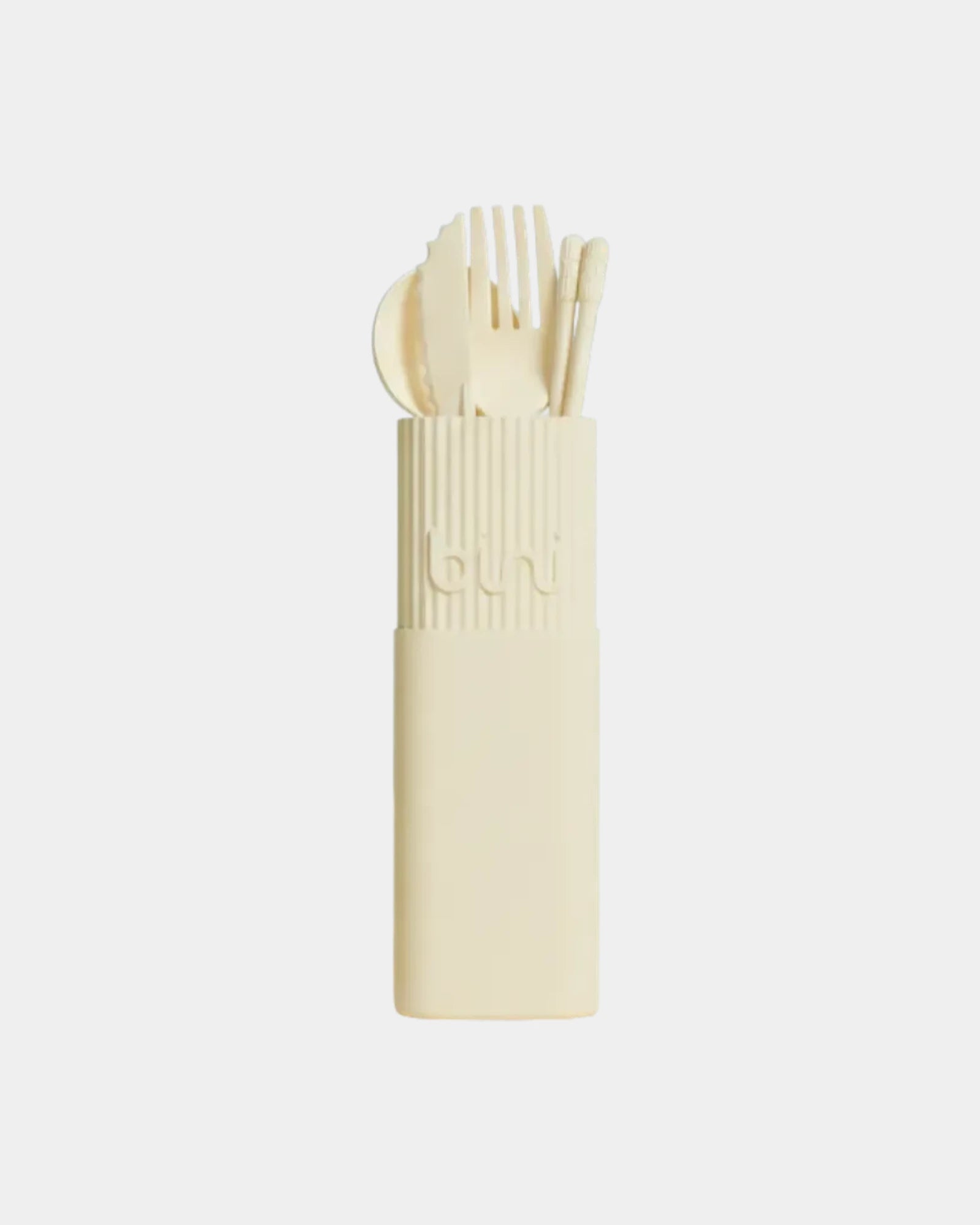 Set posate bio-composite fibra legno da personalizzare - Panna