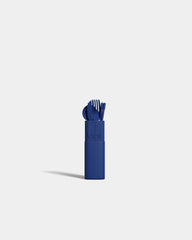 Set posate bio-composite fibra legno da personalizzare - Blu Notte