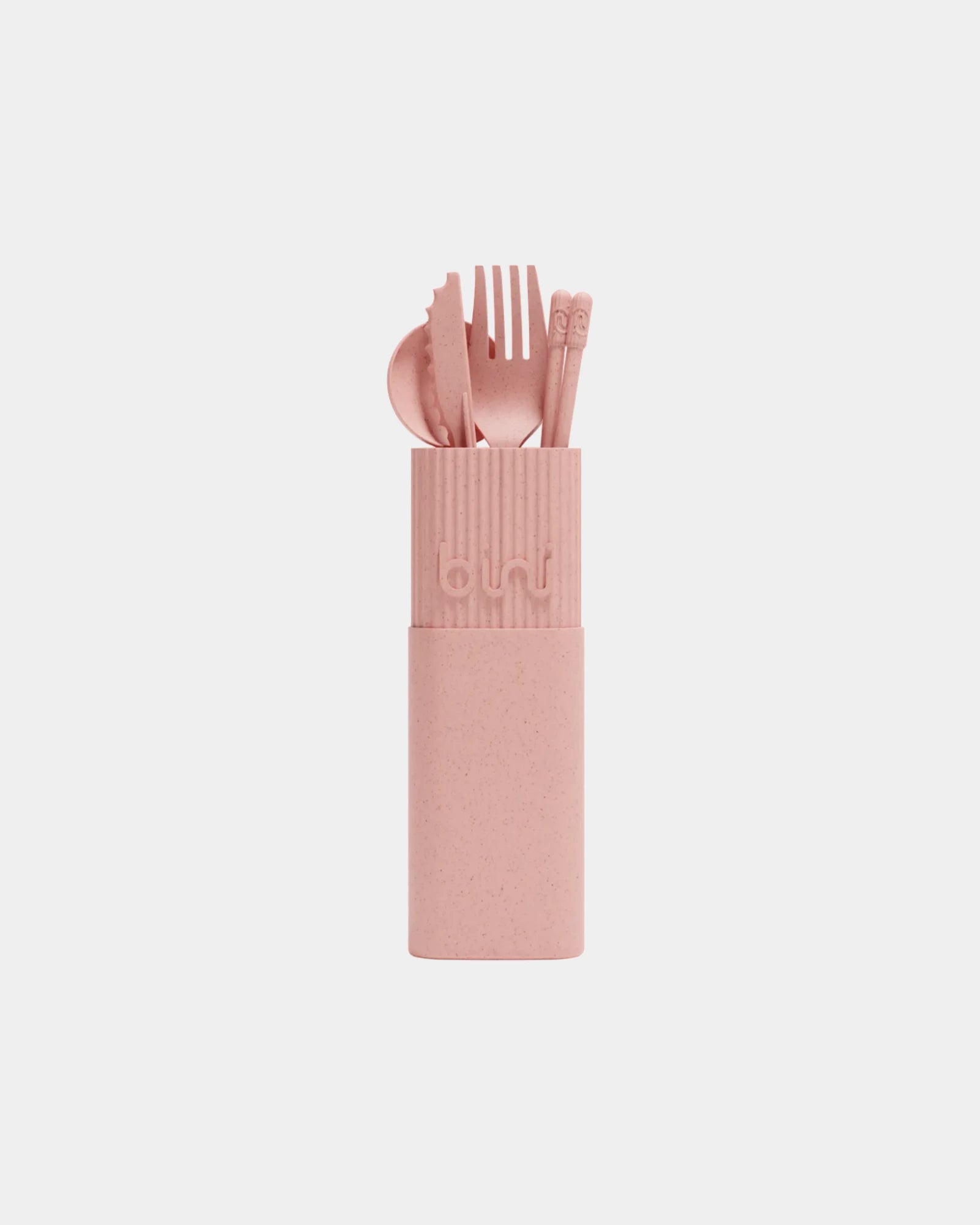 Set posate bio-composite fibra legno da personalizzare - Rosa cipria