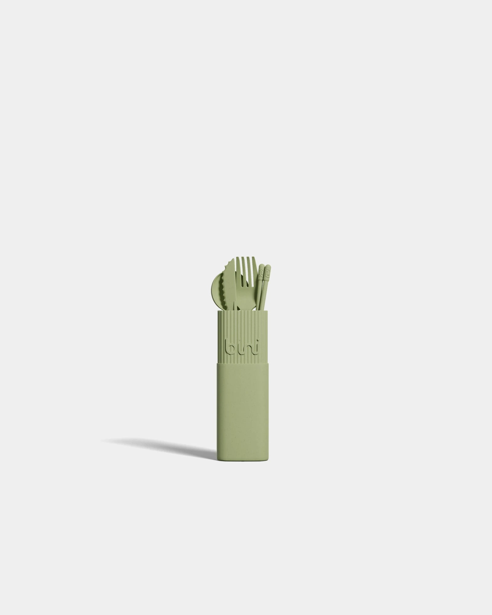 Set posate bio-composite fibra legno da personalizzare - Verde Oliva