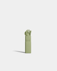 Set posate bio-composite fibra legno da personalizzare - Verde Oliva