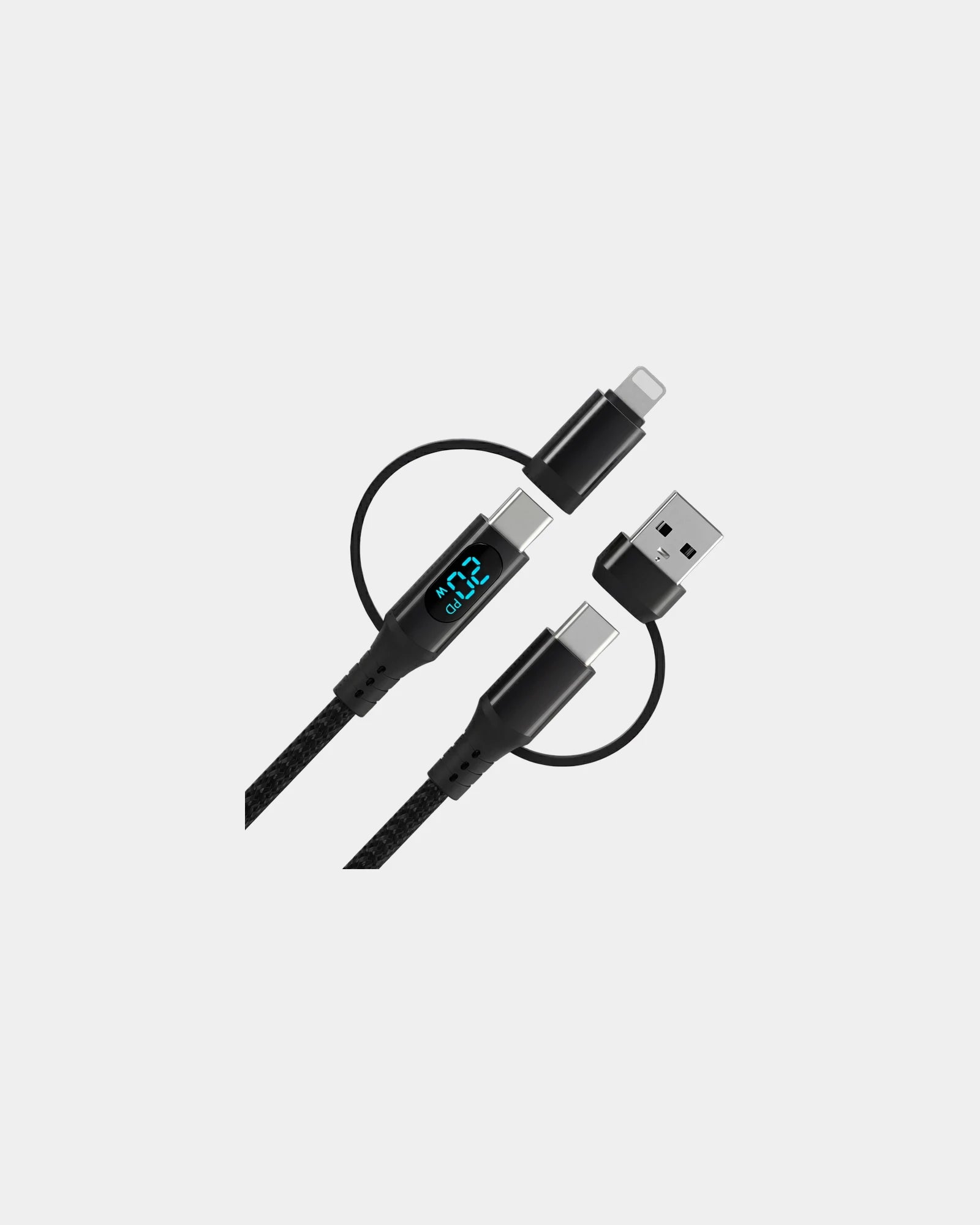 Multi-cavo USB 4 in 1 display LED da personalizzare - 1
