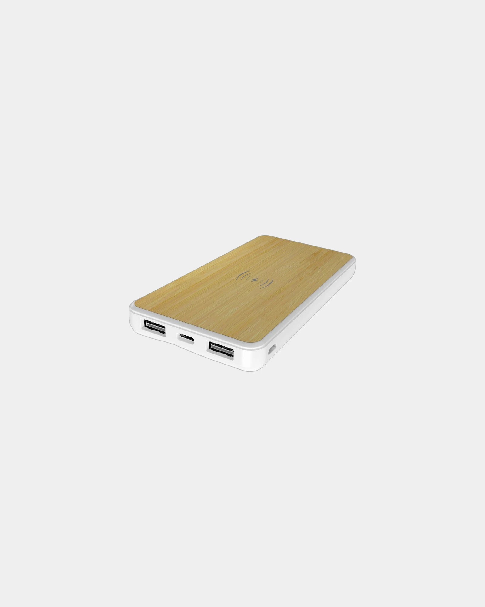 Power bank wireless bambù 8.000 mAh da personalizzare - Legno