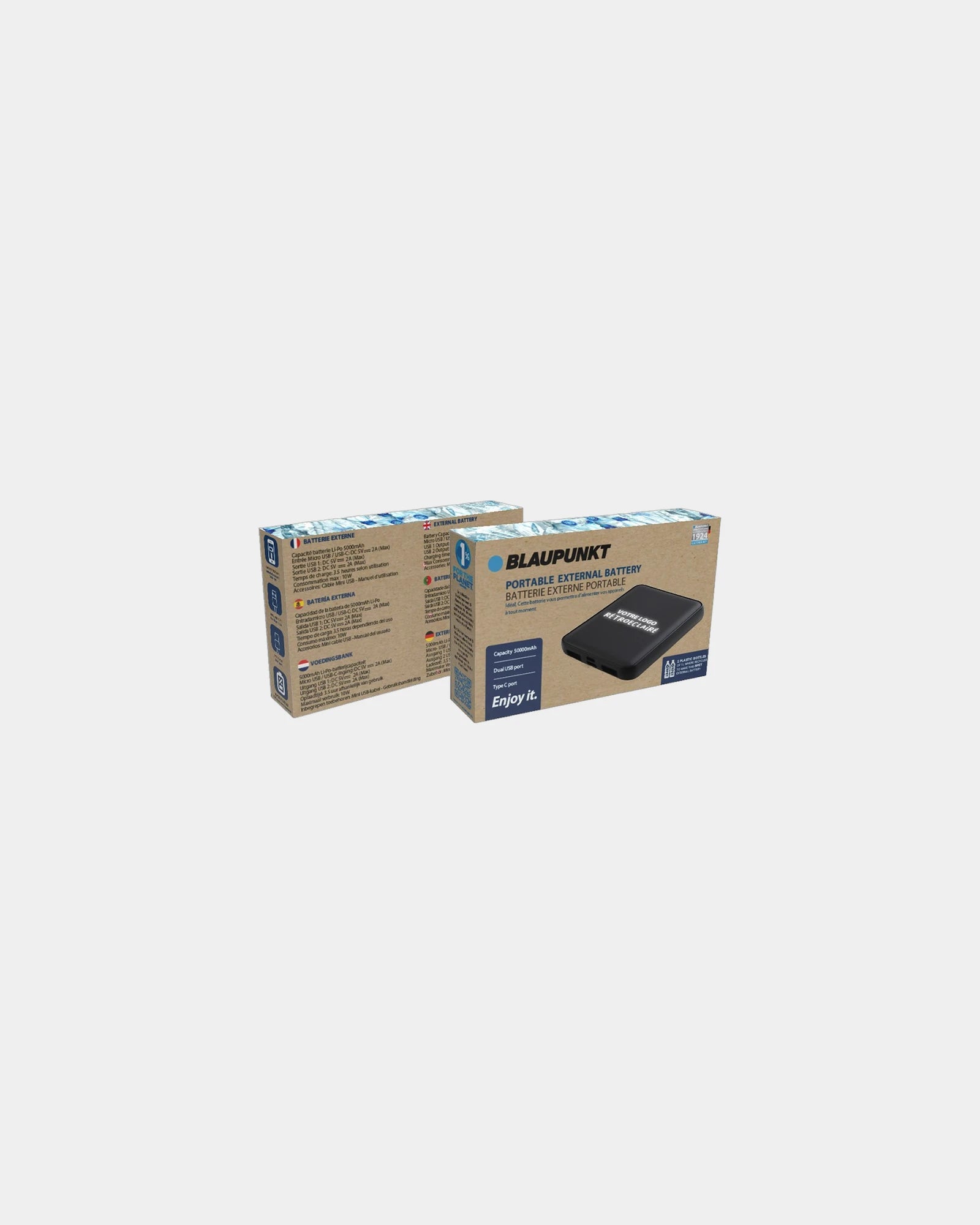 Power bank riciclato LED 5.000mAh da personalizzare - 4