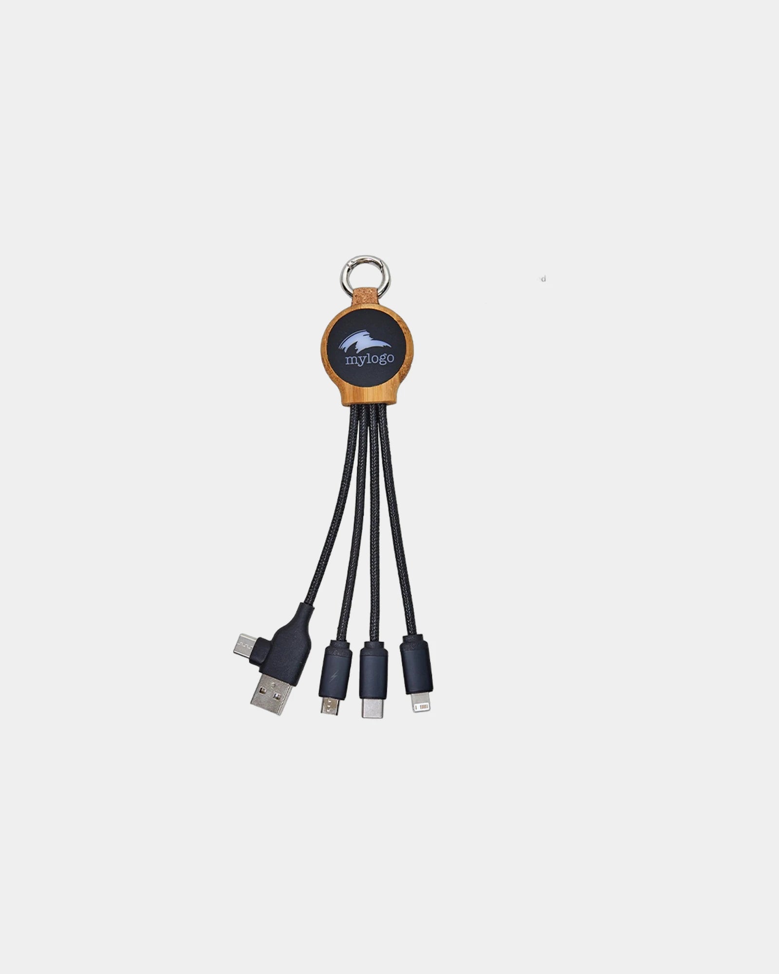 Portachiavi multi-cavo riciclato LED da personalizzare - 4