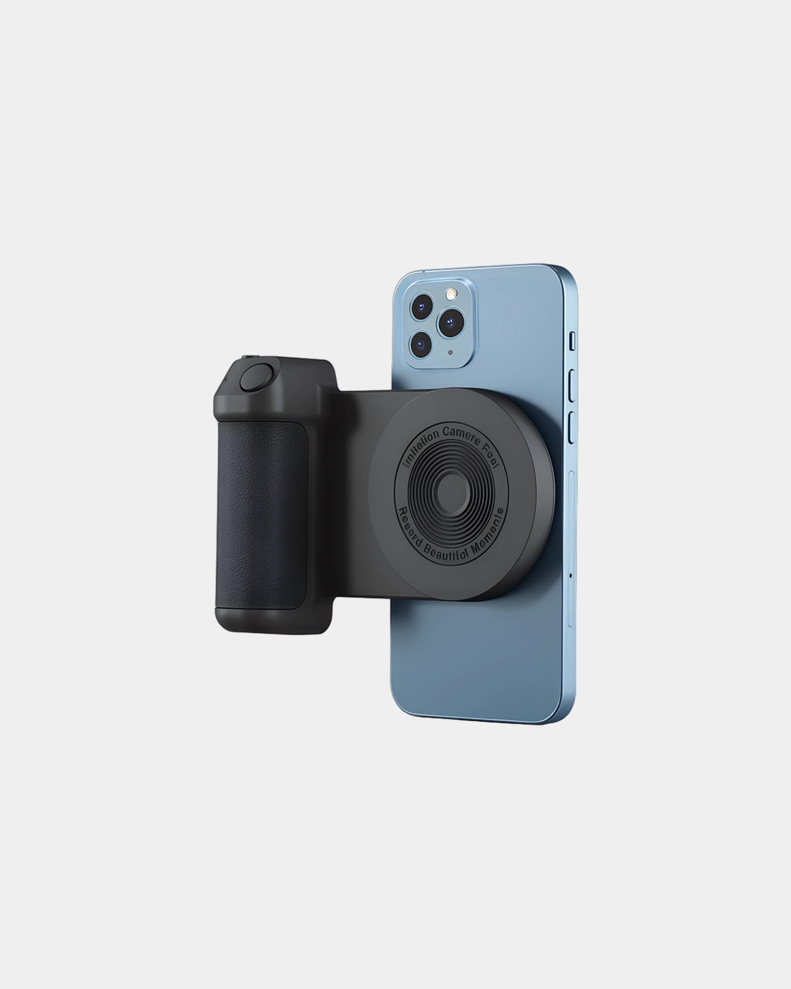 Supporto 2-in-1 magnetico per selfie da personalizzare - Nero