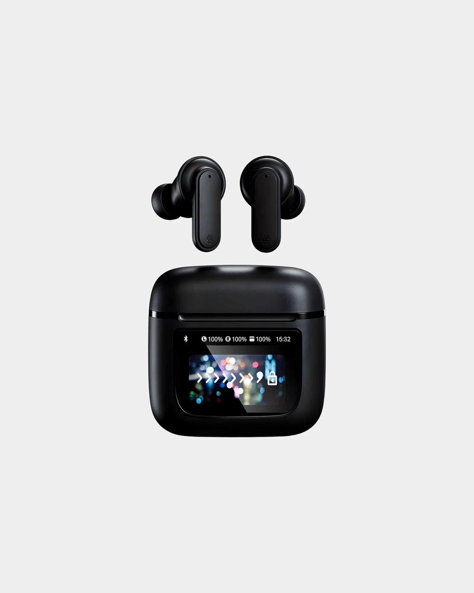 Auricolari ANC Bluetech con schermo LCD da personalizzare - Non specificato